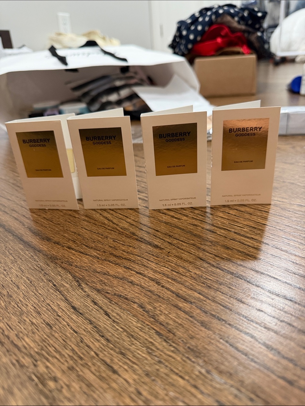 Burberry Goddess samples- set of 4